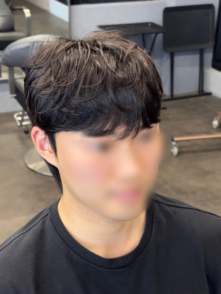 시스루쉐도우펌 완성 스타일